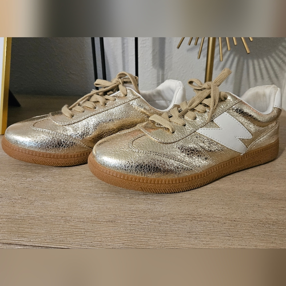 Steve Madden Kids Metallic Gold Sneakers